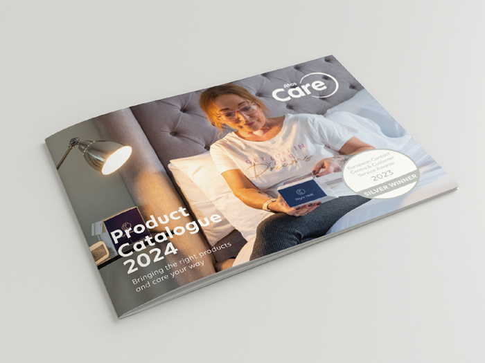 Stock image of the Atos Care Product Catalogue 2024.